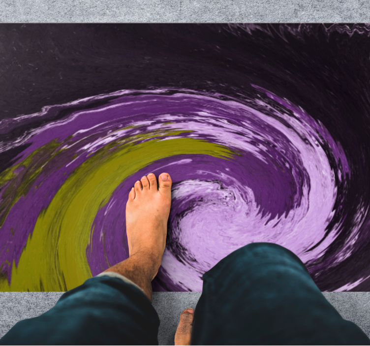 Spiraling colour flows teenager vinyl rug - TenStickers