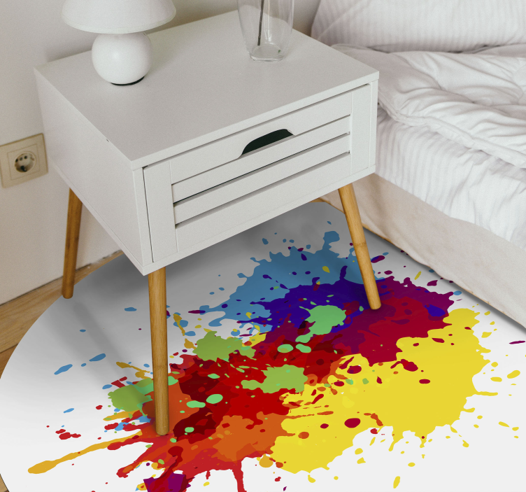 Splashes teen colorful vinyl rug - TenStickers