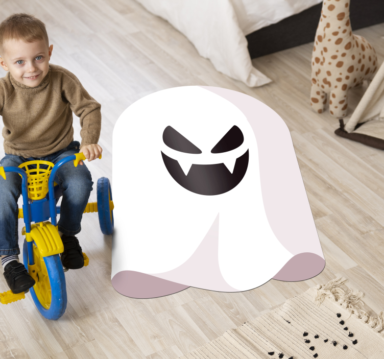 Spooky ghost vinyl rug design - TenStickers