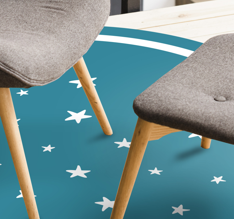 Stellar Motif star vinyl rug - TenStickers