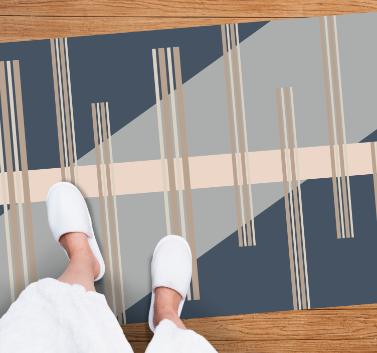 Striped Aesthetic stripes vinyl rug - TenStickers