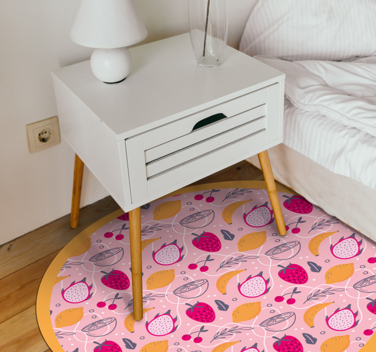 Summer fruits kitchen floor tiles - TenStickers