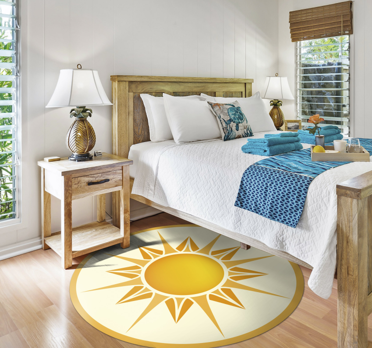 Sunny Emblem Circle vinyl rug - TenStickers