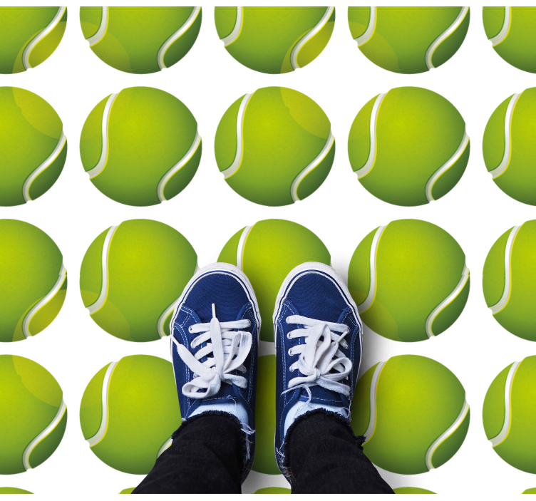 Tennis Ball Motif gaming vinyl rug - TenStickers