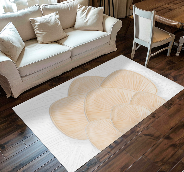 Textured Neutral Petal Shape texture carpet - TenStickers