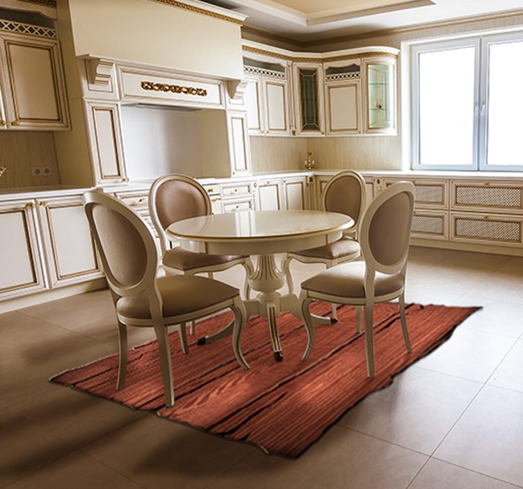 Textured Timber Illusion wood vinyl rug - TenStickers