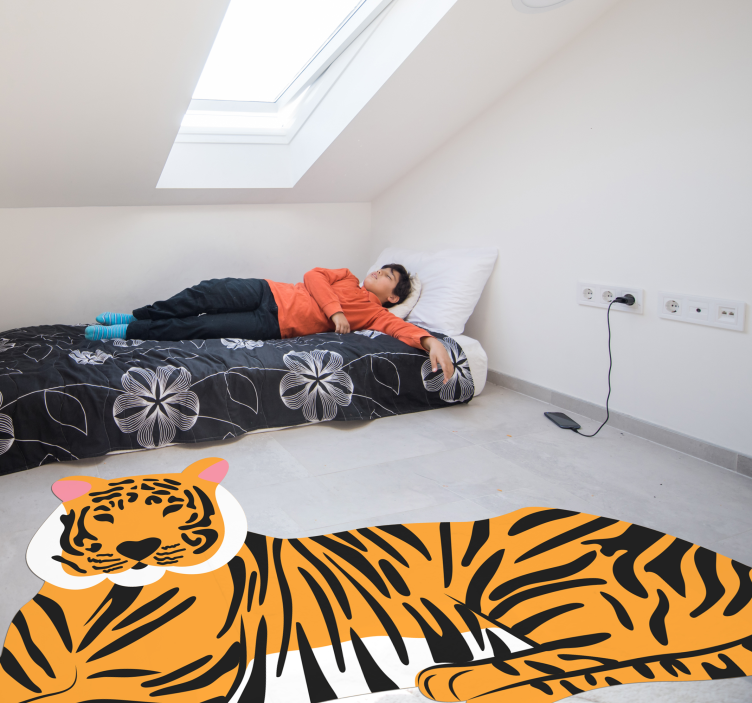 Tiger Artwork animal vinyl rug - TenStickers