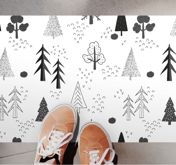 Tree pattern nordic vinyl rug - TenStickers