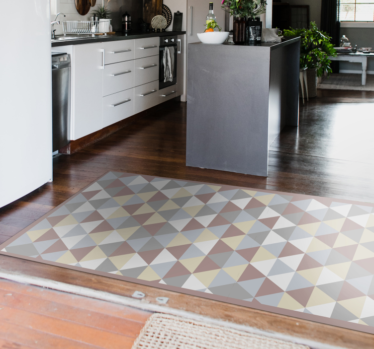 Triangular Color Palette geometric vinyl rug - TenStickers