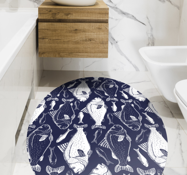 Under sea fishes animal vinyl rug - TenStickers