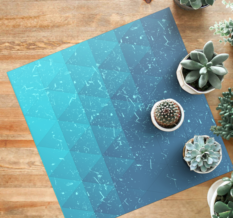 vintage blended blue tile carpet - TenStickers