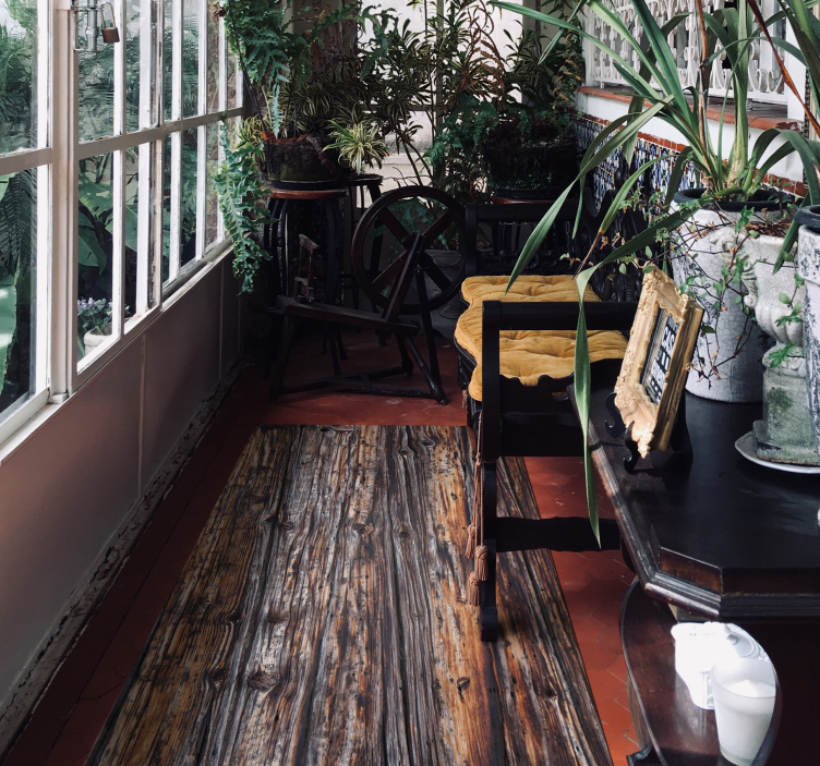 Vintage wood  effect vinyl rug - TenStickers