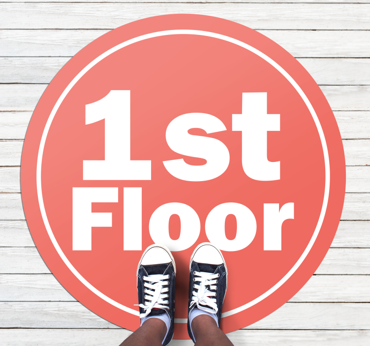 Vinyl carpet indicating which floor you are on - TenStickers