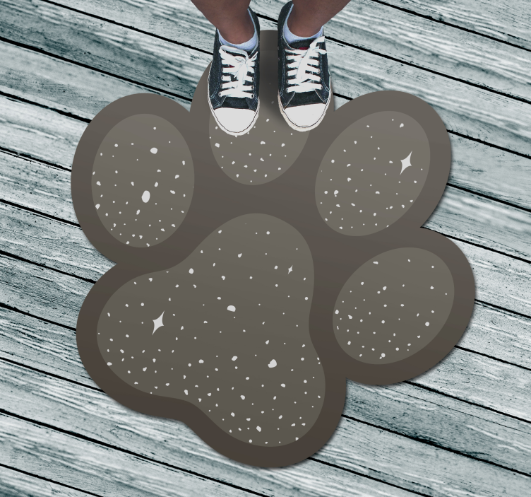 Vinyl rug dog paw animal rug - TenStickers