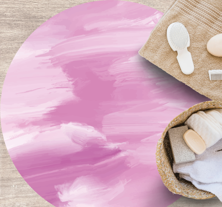 Vinyl rug gentle rose swirls - TenStickers