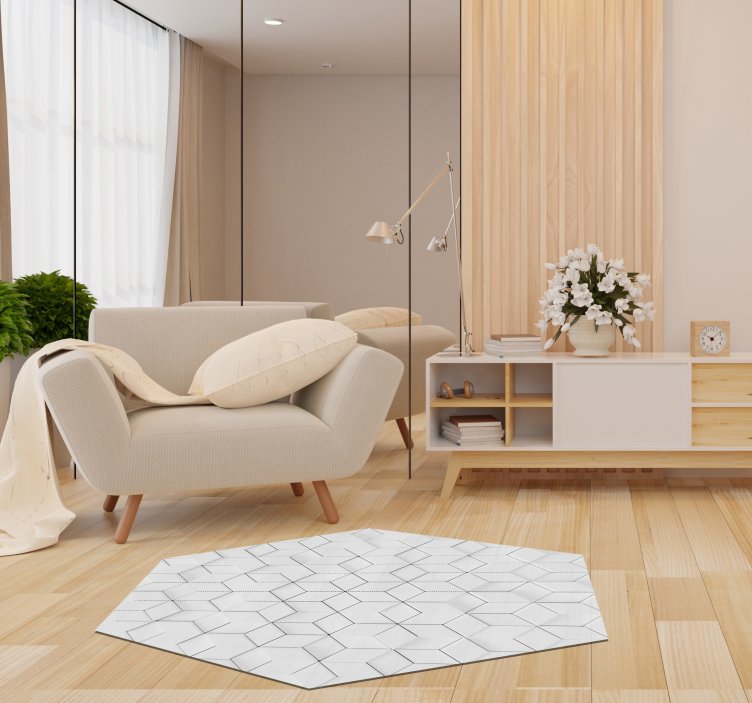 Vinyl rug geometric relief effect - TenStickers