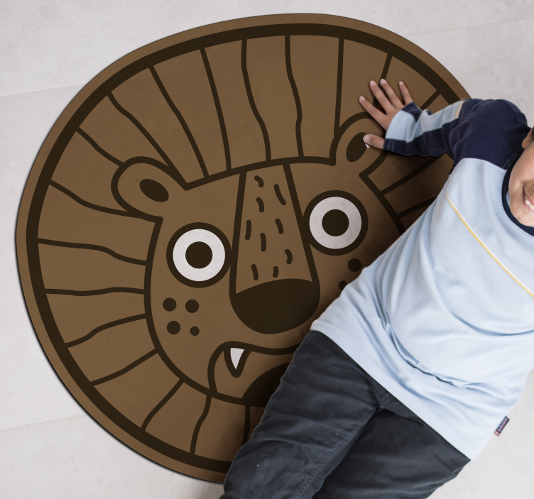 vinyl rug lion for kids animal rug - TenStickers