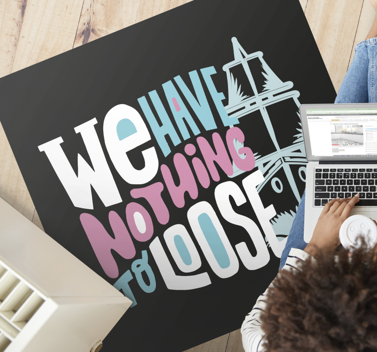 We have loose custom vinyl rug - TenStickers