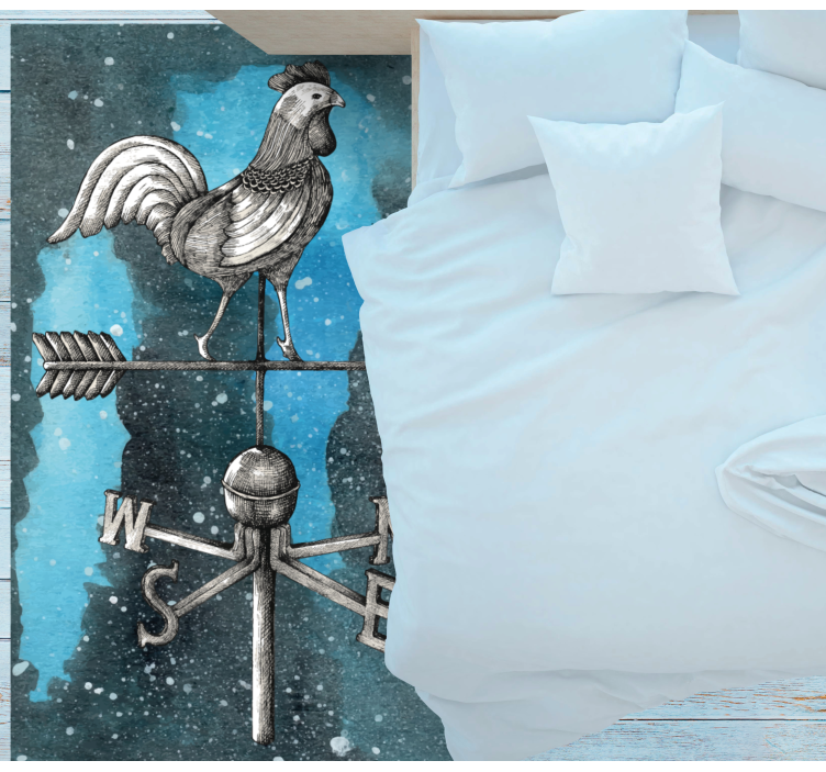 Weather Vane Rooster teenager vinyl rug - TenStickers