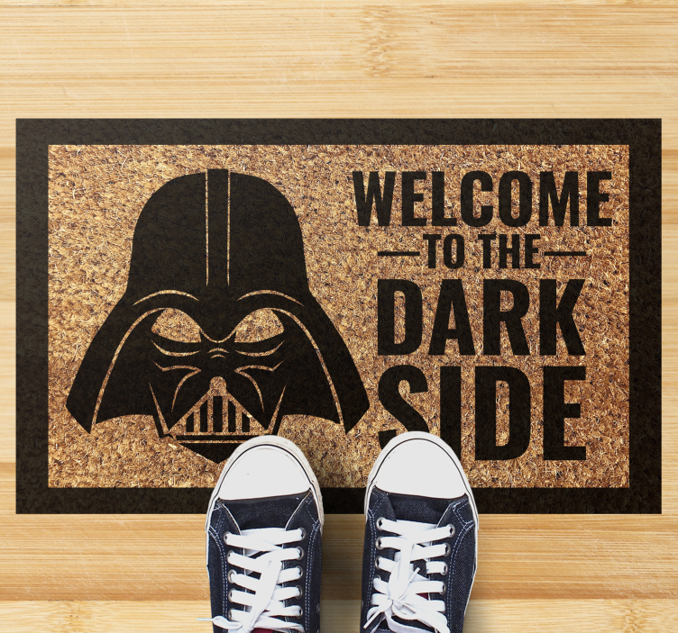 welcome dark side mat entrance hall tiles - TenStickers