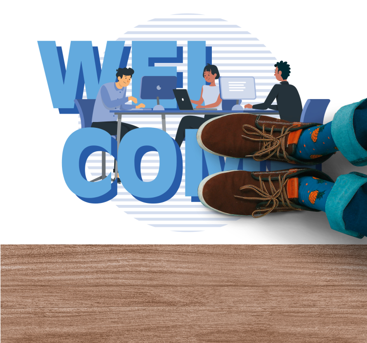 Welcome office entrance hall vinyl carpet - TenStickers