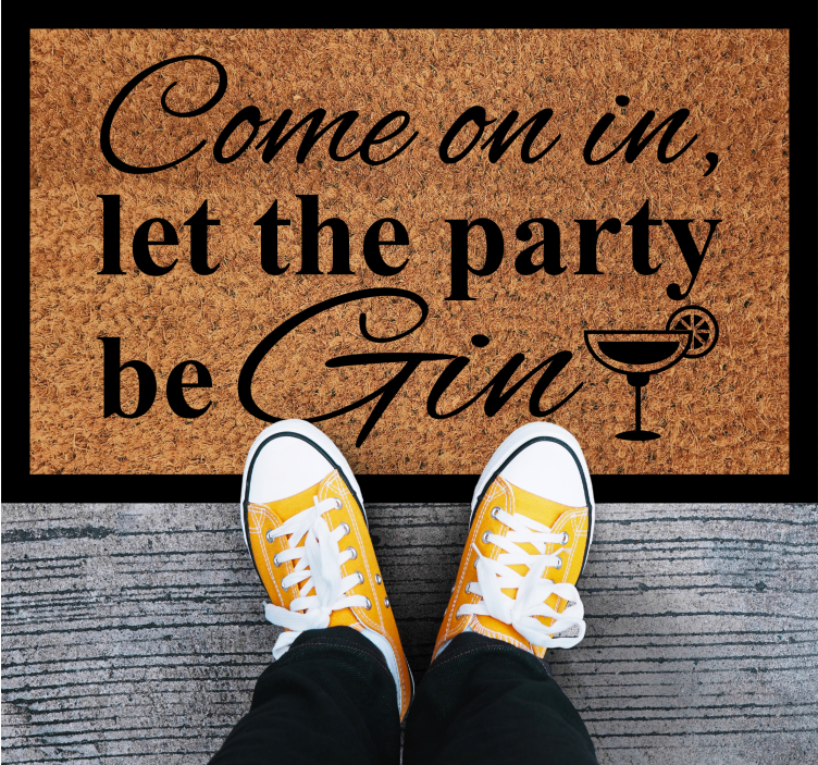 Welcome quote party entrance hall tiles - TenStickers