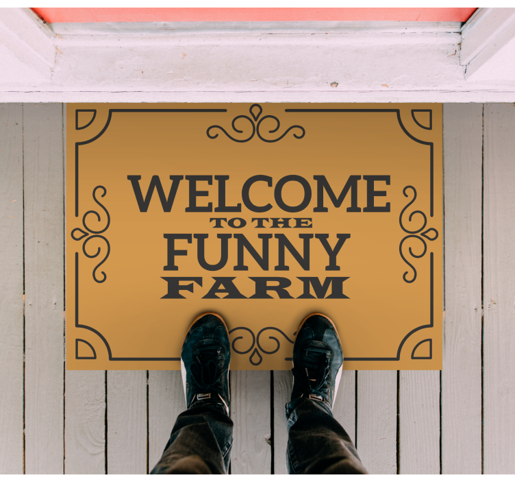 Welcome to funny farm modern rug - TenStickers