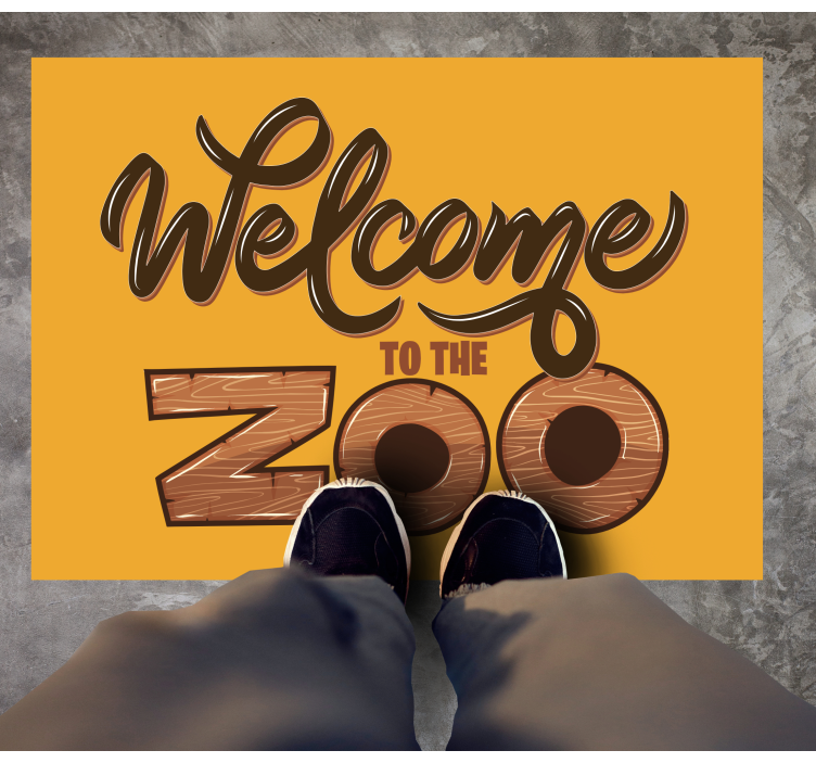 Welcome to our zoo modern rug - TenStickers