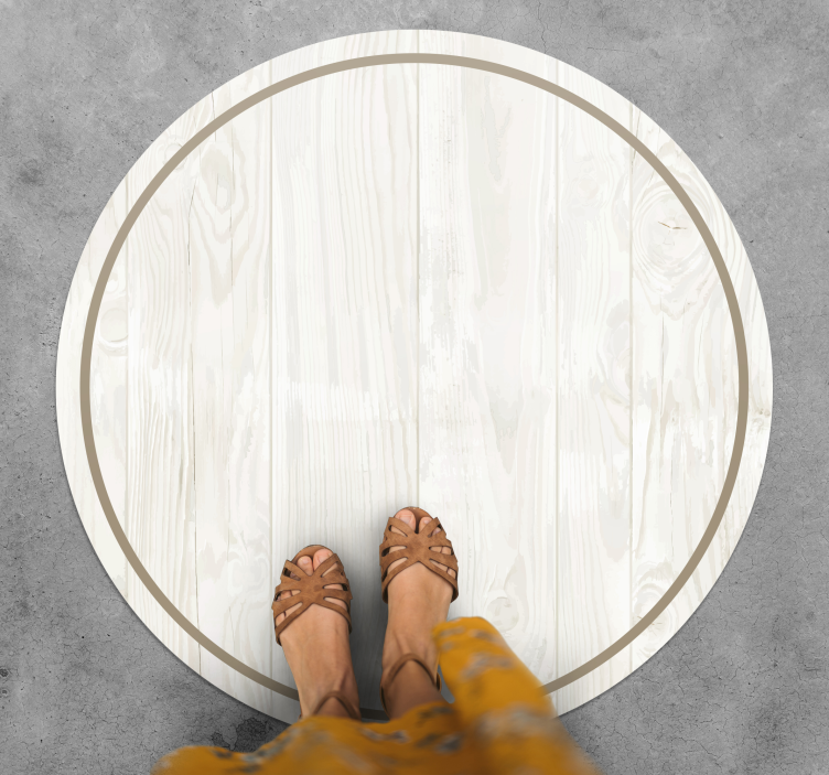 White wood vintage vinyl rug - TenStickers