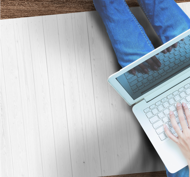 White wooden "Hamptons" pattern texture carpet - TenStickers