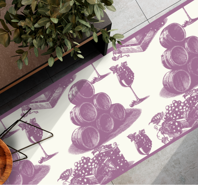 Wine Cellar Sketch Aesthetics kids rug - TenStickers
