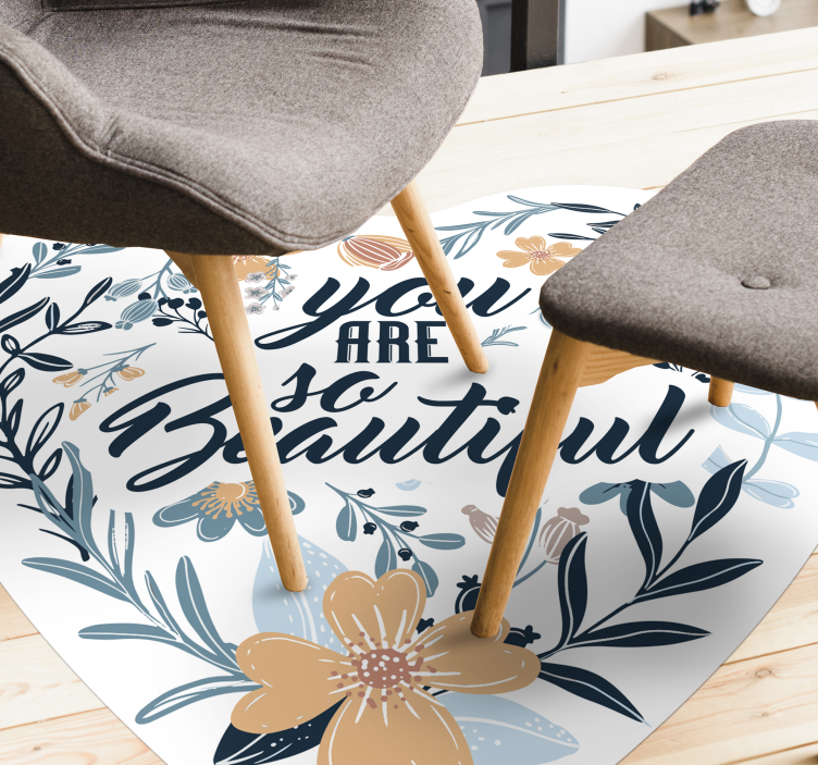 You are so beautiful heart vinyl rug - TenStickers