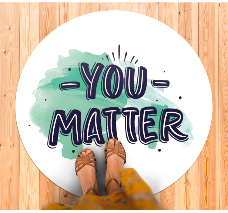 You matter artistic watercolor circular rug - TenStickers