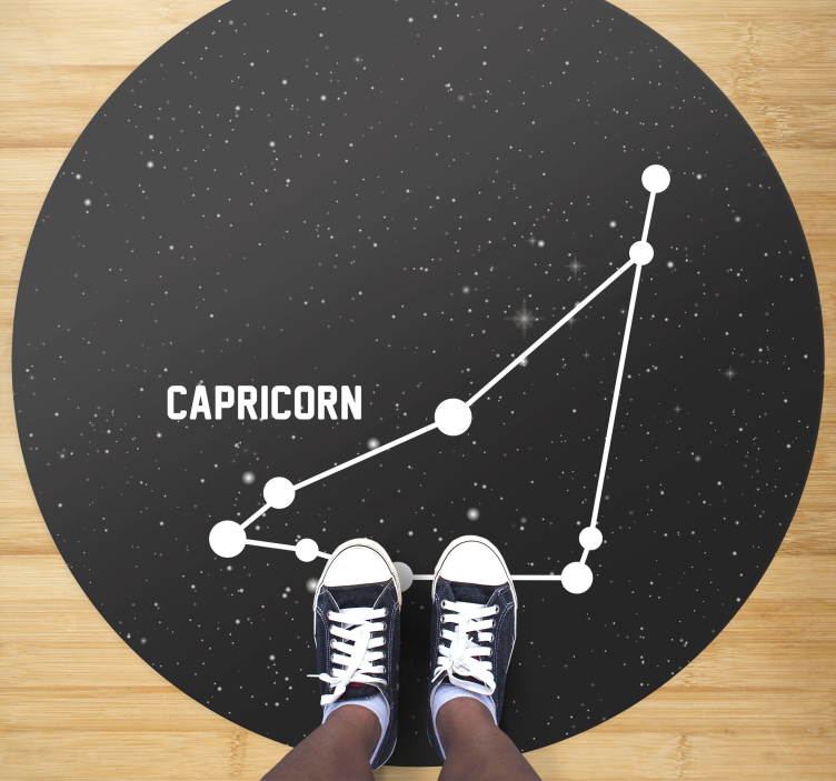 Zodiac sign Capricorn  modern vinyl rug - TenStickers