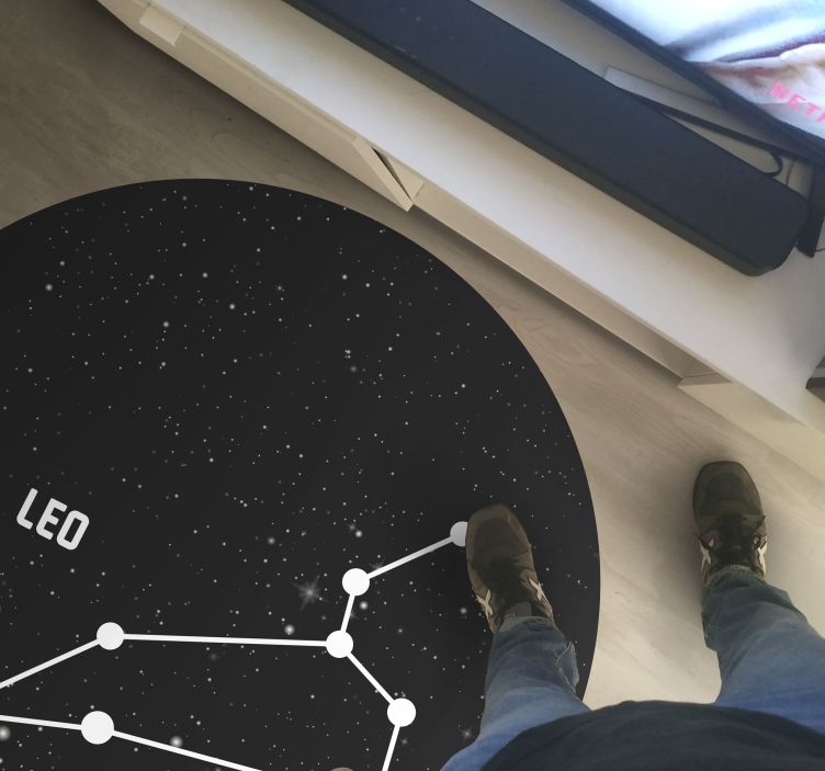 Zodiac sign Leo modern rug - TenStickers