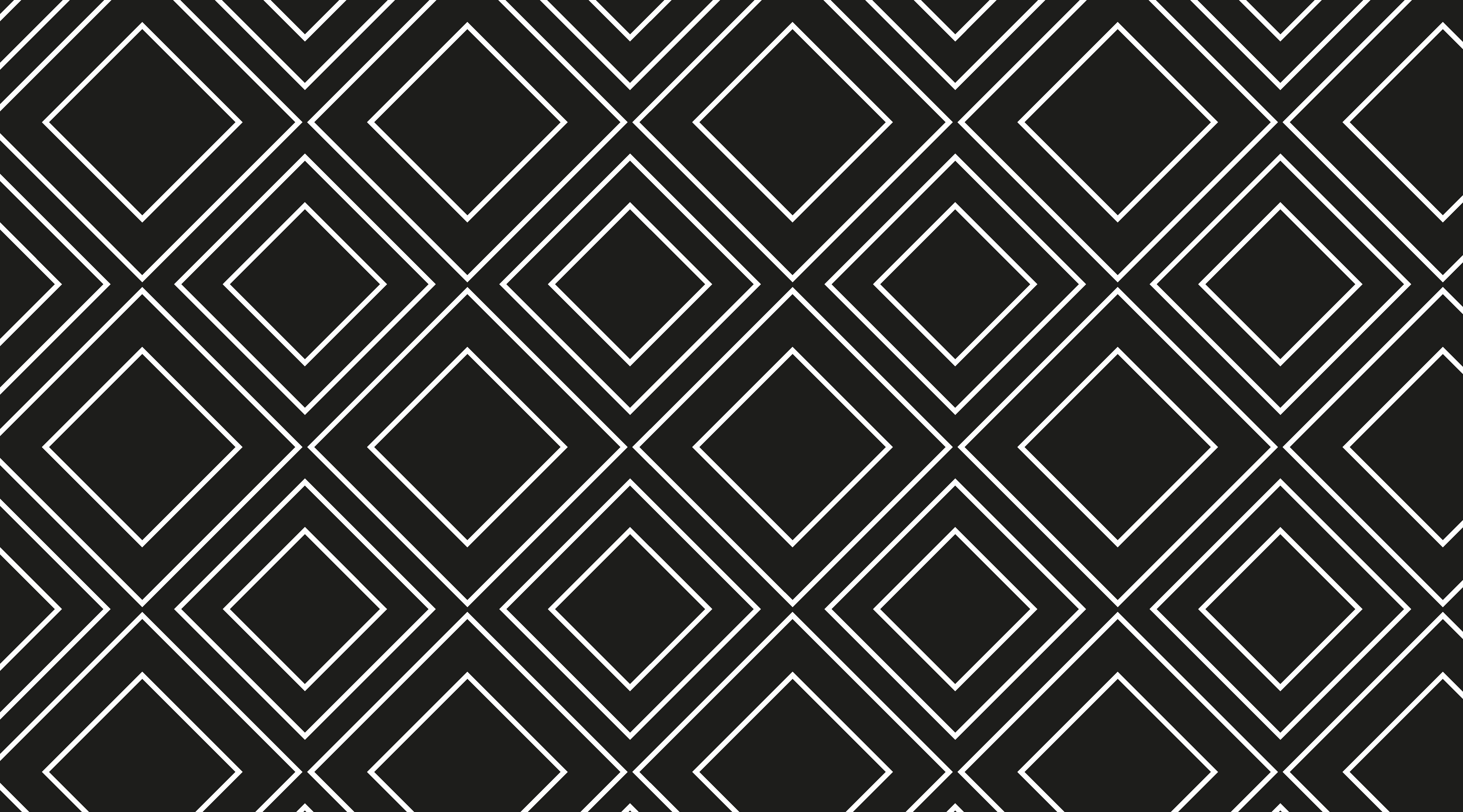 Black vinyl rug with geometric line design - TenStickers