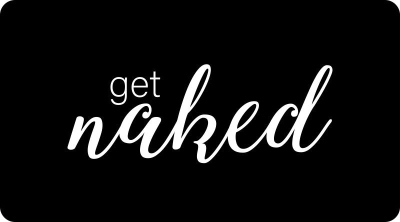 "Get naked" text bathroom vinyl rug - TenStickers