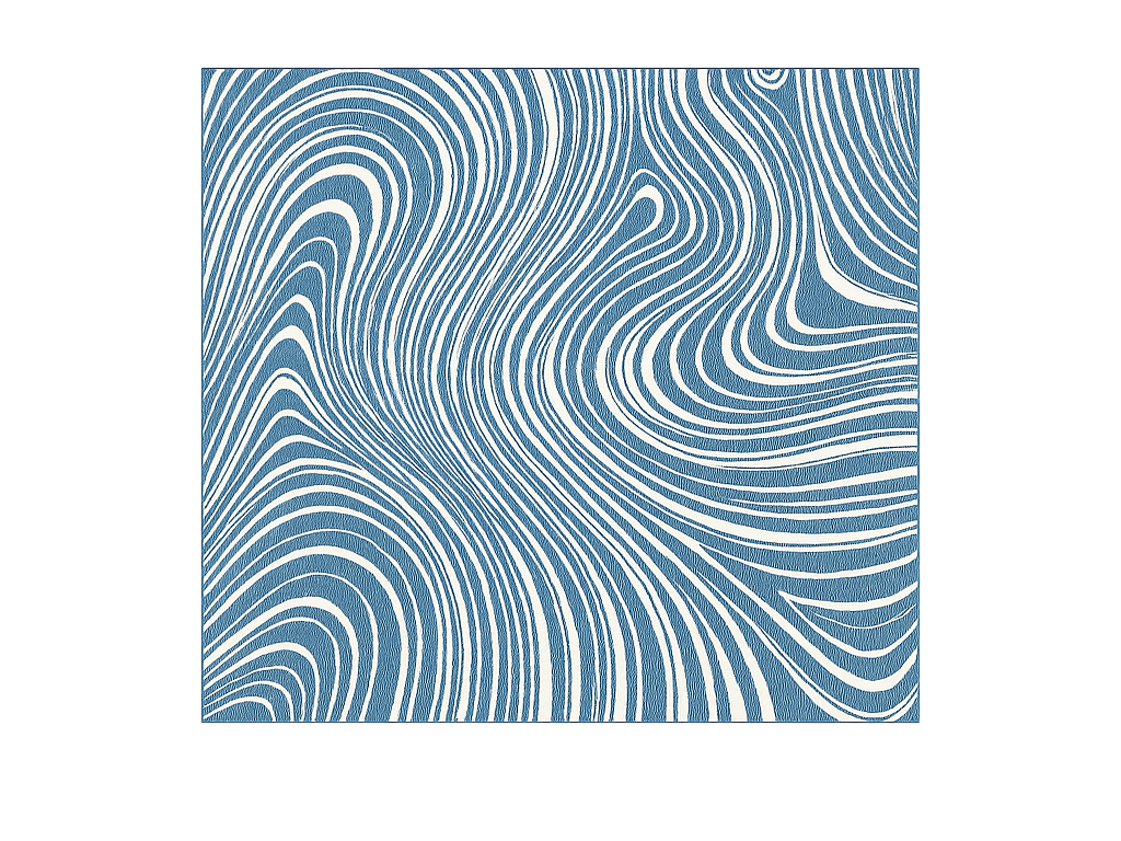 Abstract blue waves outdoor vinyl rug - TenStickers