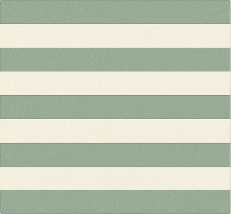 Green striped motif kitchen vinyl rug - TenStickers