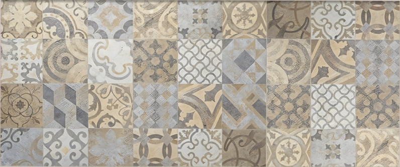 Cementine Arancioni mosaic vinyl rug - TenStickers