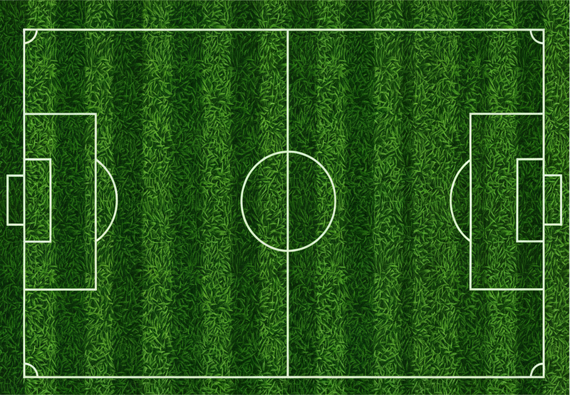 Rectangular vinyl rug realistic football field - TenStickers
