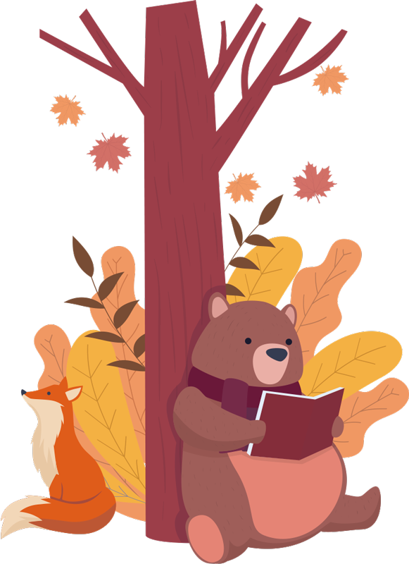 Animal vinyl rug with tree and animals - TenStickers