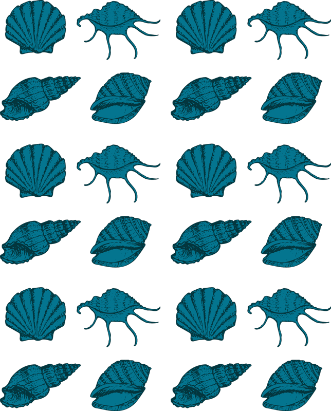 Animal vinyl rug seashell creatures - TenStickers