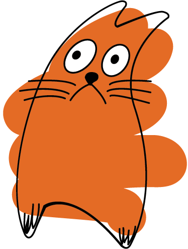 Orange original silhouette animal vinyl rug - TenStickers