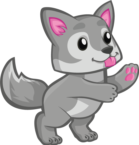 Playful puppy character animal vinyl rug - TenStickers