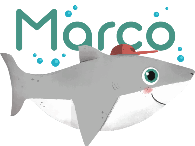 Animal vinyl rug baby shark personalized - TenStickers