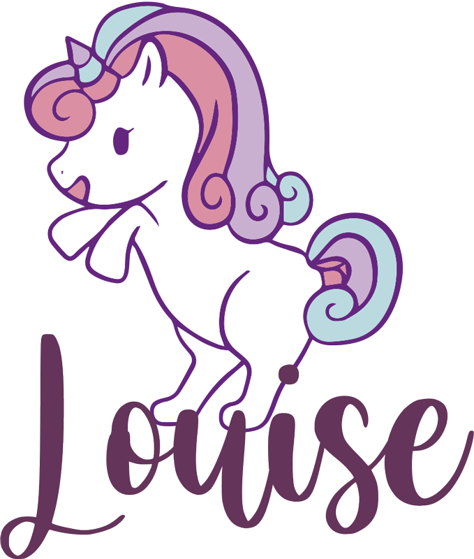 Funny small unicorn animal vinyl rug - TenStickers