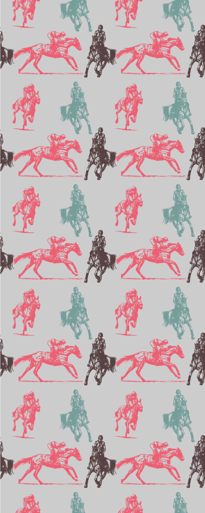 Animal vinyl rug with multicolored horse design - TenStickers