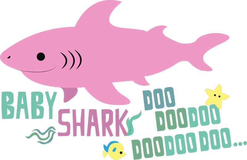 Animal vinyl rug baby shark doo doo doo doo doo doo - TenStickers