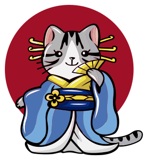 Japanese decorative cat animal vinyl rug - TenStickers